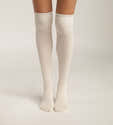Lot De 5 Paires De Chaussettes Hautes En Coton Pour Femme - Blanches, Confortables, Pour Tous Les Jours - 12