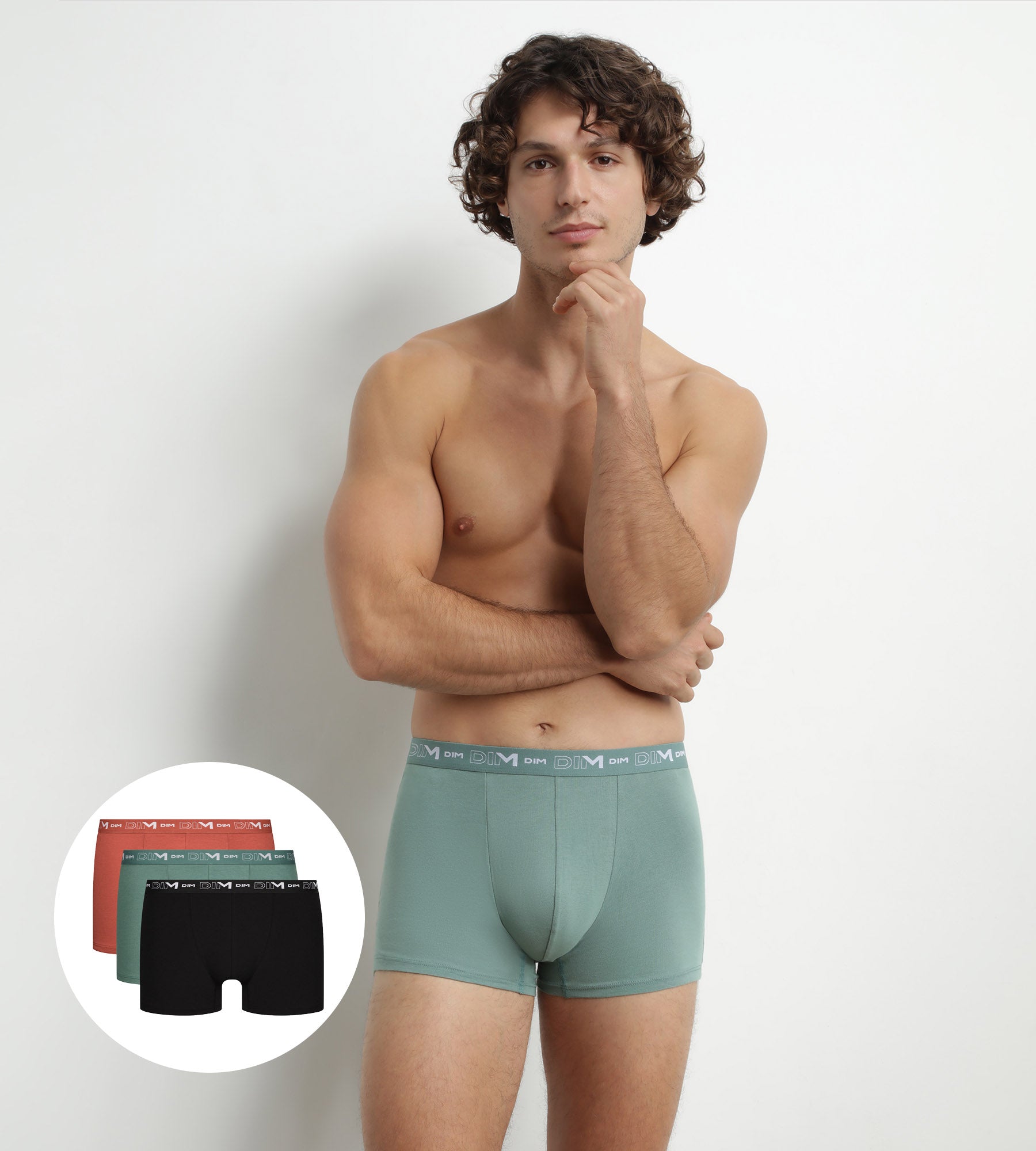 Pack de calzoncillos bóxer de algodón para hombre Negro Verde