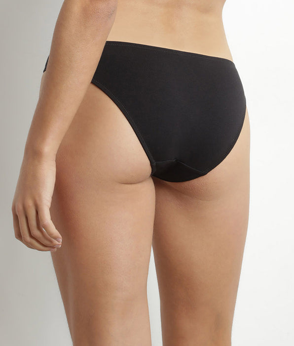 DIM Women's cotton midi brief Black Dim Daily
