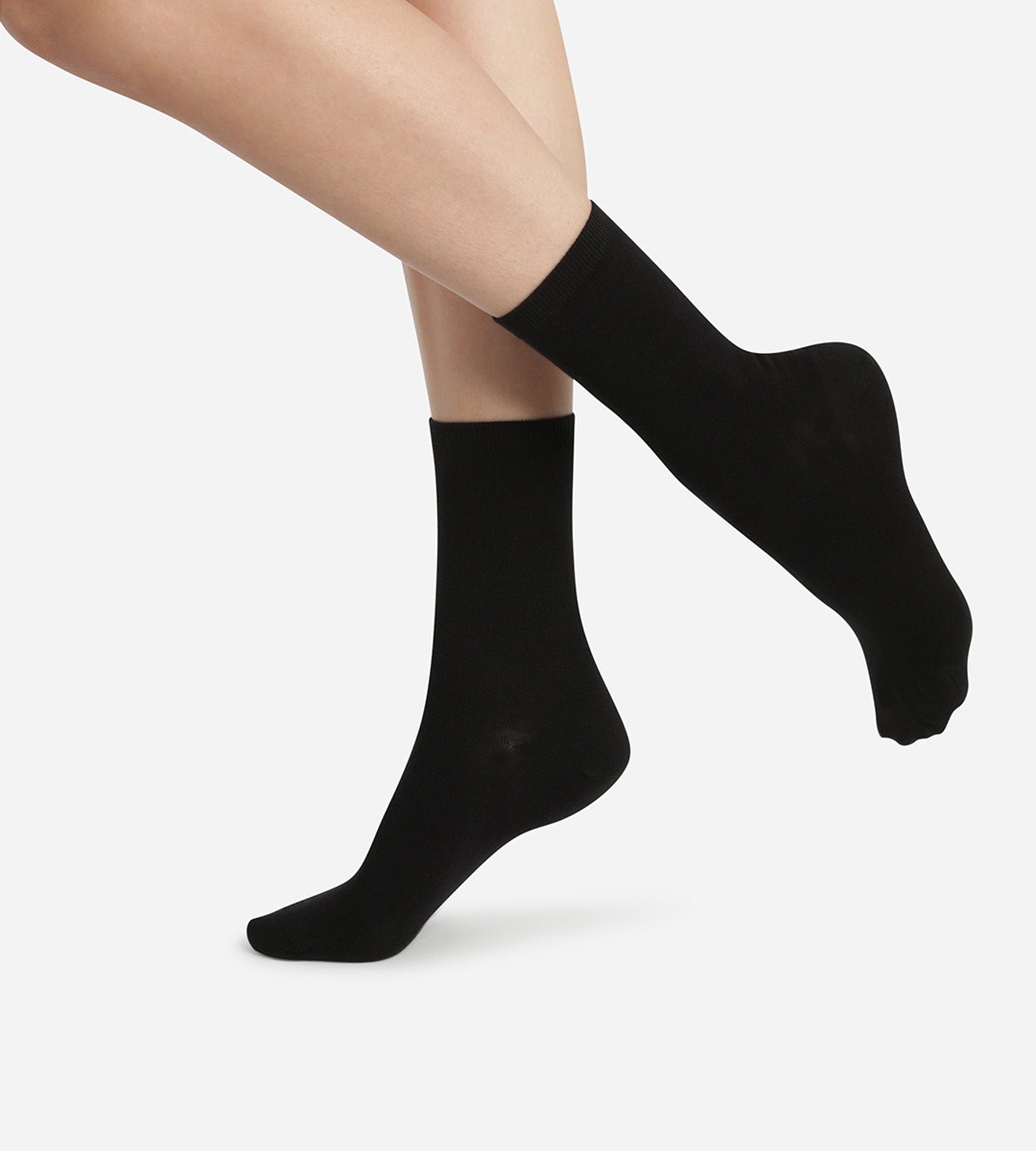 Pack of 2 pairs of black Femme Pur Coton socks for women | DIM