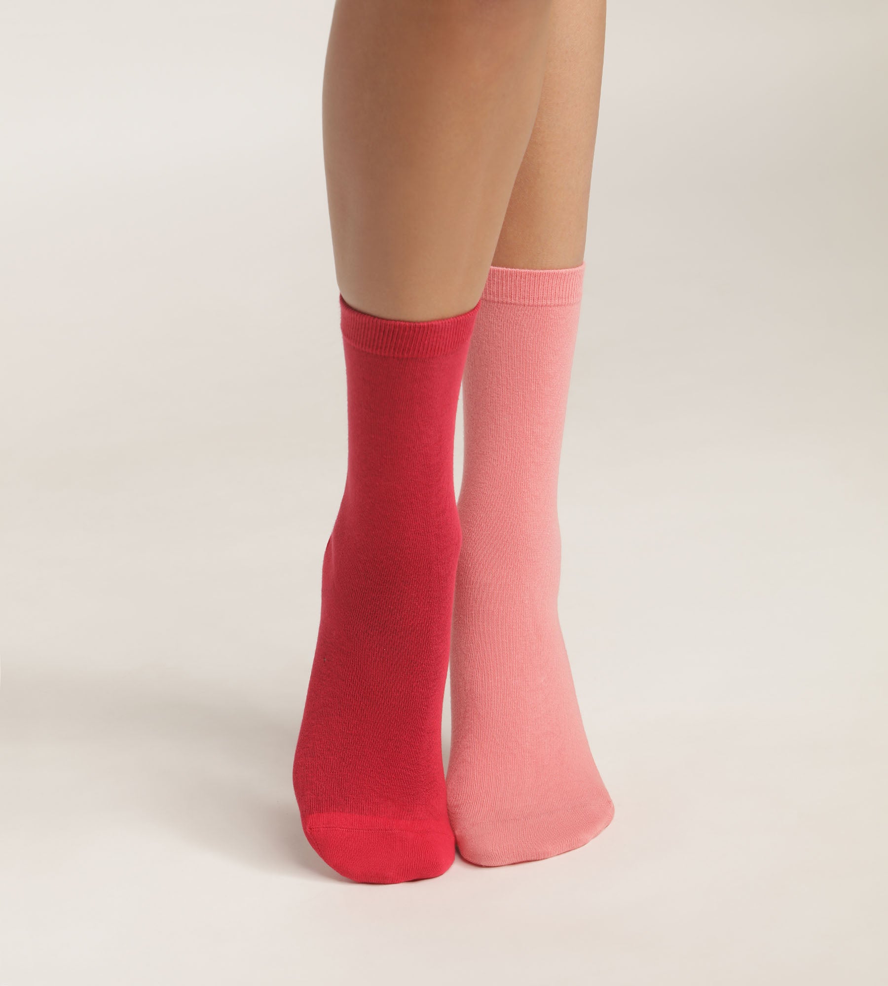 Pack of 2 pairs of women's pink cotton knee socks Dim | DIM