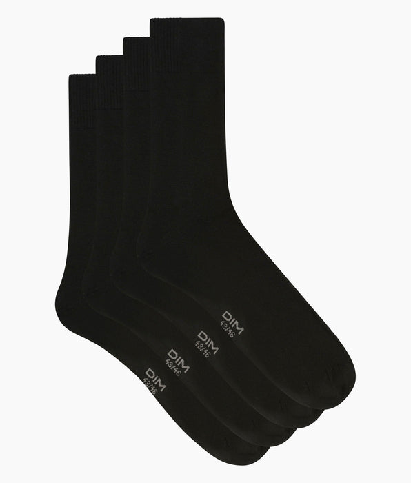 DIM Lot de 2 paires de chaussettes homme Noir Dim Bambou