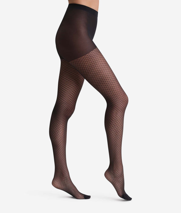 DIM Madame So Chic 23 jewel patterned sheer tights in black