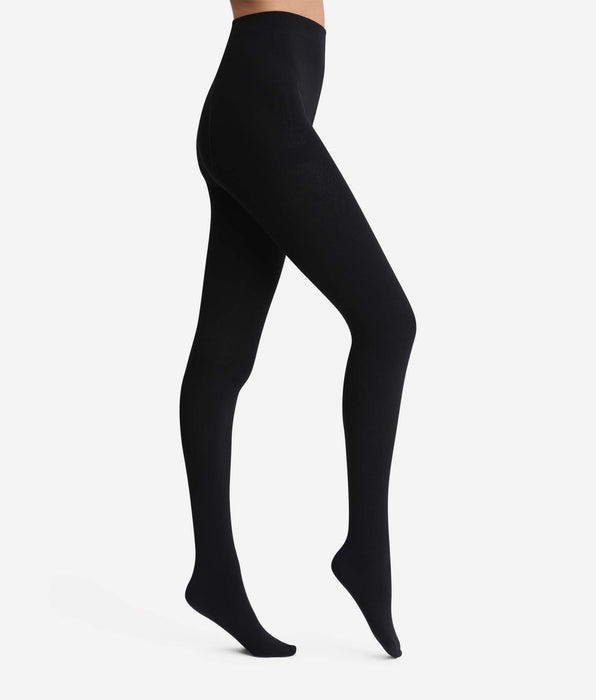 DIM Warme zwarte Thermo Fleece panty's 143D