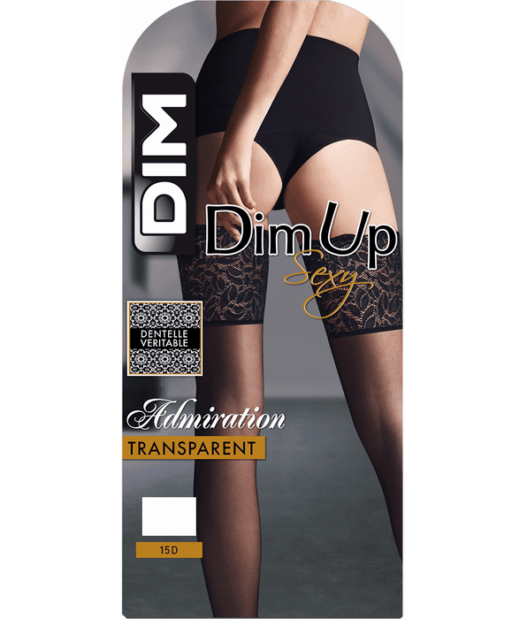 DIM Black DIM Up Sexy 15 hold ups with wide lace tops