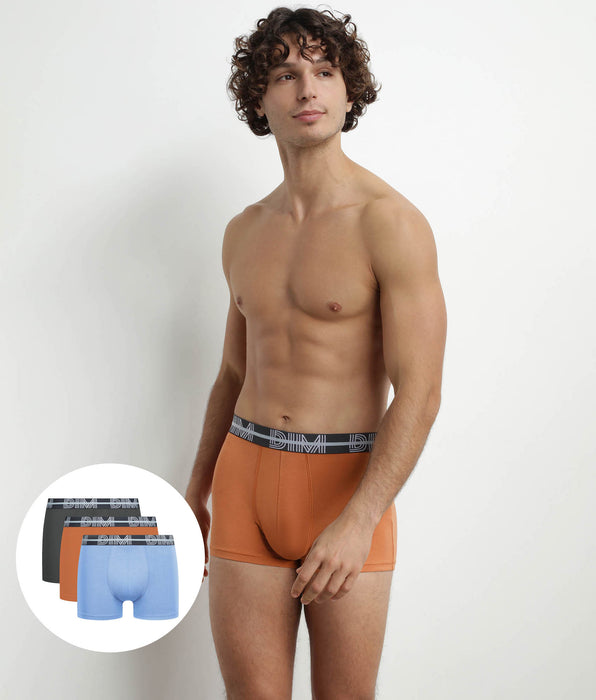 DIM Set van 3 Heren 3D Belted Boxershorts Grijs Blauw Oranje DIM Krachtig