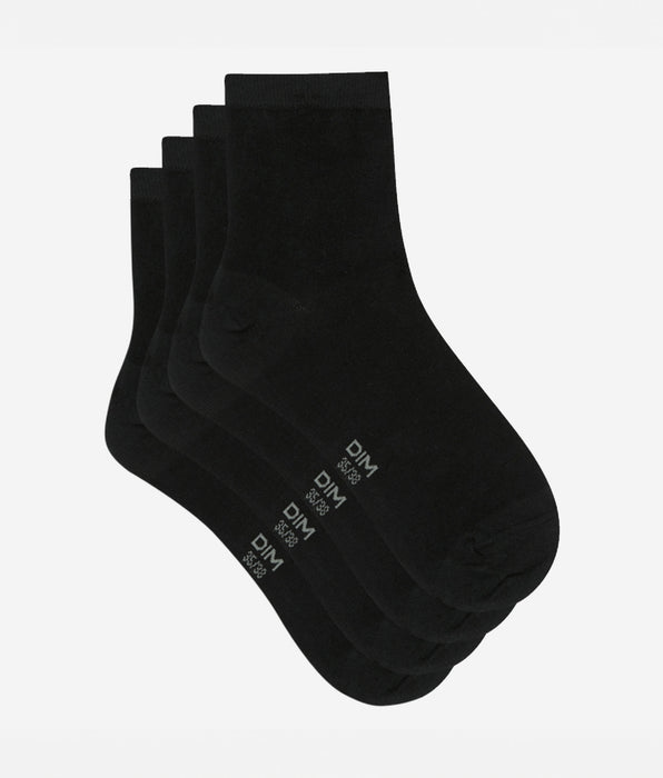 DIM Pack of 2 pairs of black ankle socks for women