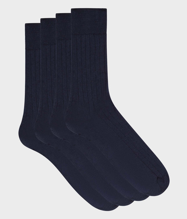DIM Pack of 2 pairs of men's socks in cotton Navy blue in Scottish thread Dim