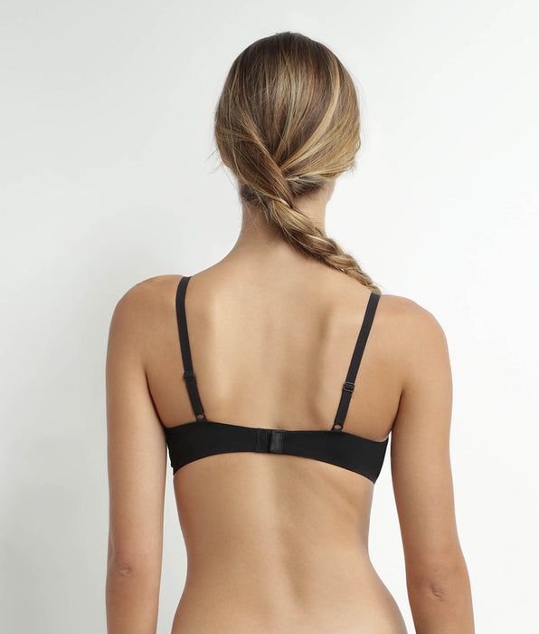 DIM Soutien-gorge sans armature en microfibre et tulle Noir Daily Confort