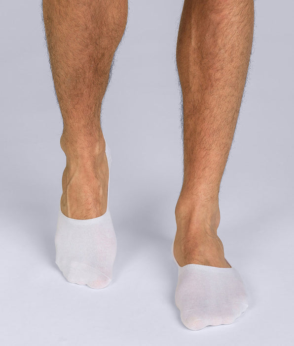 DIM Lot de 2 protège-pieds blanc Homme Basic Coton