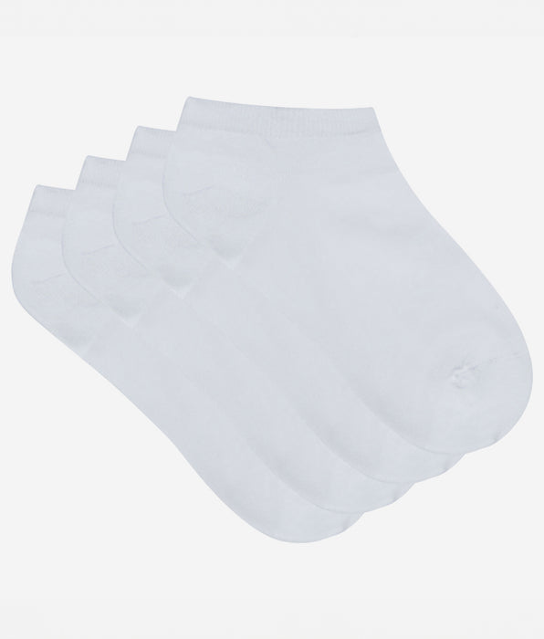 DIM Pack of 2 pairs of white Light Coton invisible sock liners for women