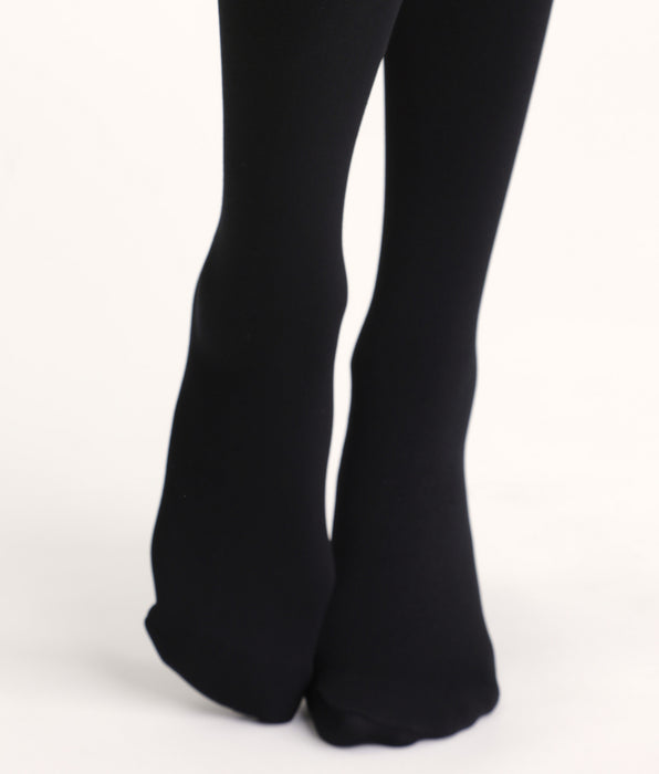 DIM Dim Thermo 140D opaque black fleece knee-highs