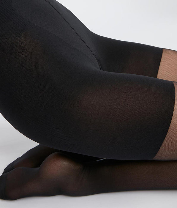 DIM Diam's Contour 360 Women's Shaping Black Lycra Voile Tights