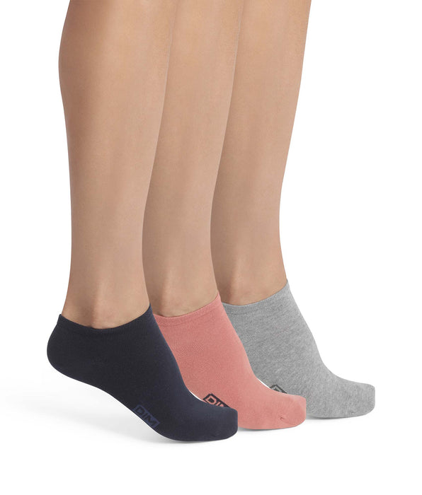 DIM Pack of 3 pairs of men's cotton socks Navy Pink Dim