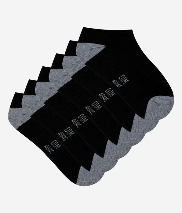 DIM Pack of 3 pairs of black EcoDIM Micro trainer socks