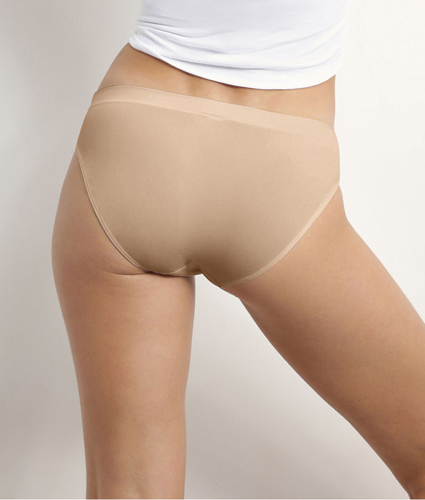 DIM Pack of 2 women's briefs in Nude seamless microfibre Dim Les Pockets