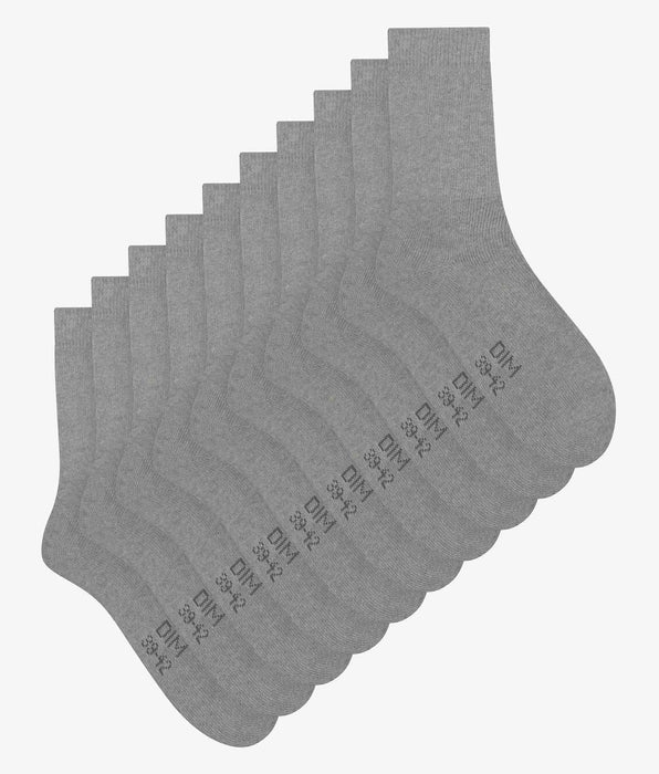 DIM Pack of 5 pairs of EcoDim Sport grey mottled men's socks