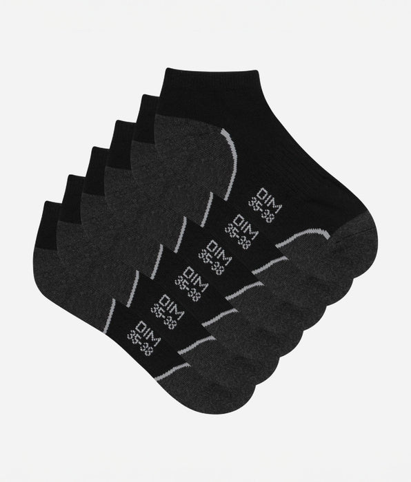 DIM Pack of 3 Pairs of Women's Light Impact Short Socks - Dim Sport