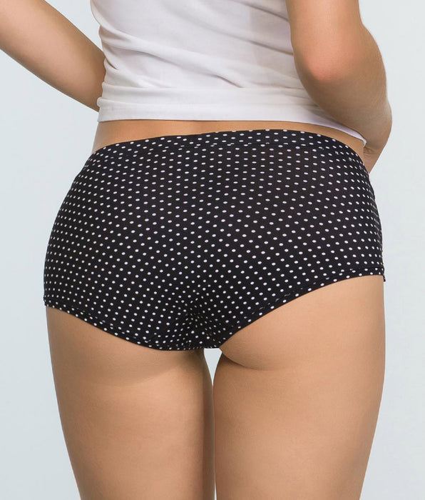 DIM 2 Pack Women's Shortys in Black and Polka Dot  Body Mouv