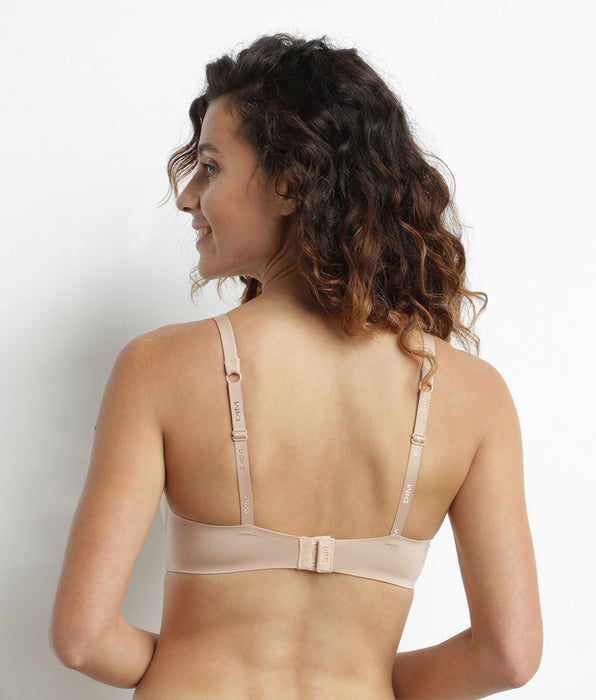 DIM InvisiFree nude wireless padded triangle bra