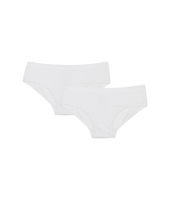 DIM 2er-Pack weiße Mädchenshortys aus Mikrofaser  – DIM Pocket Micro Girl