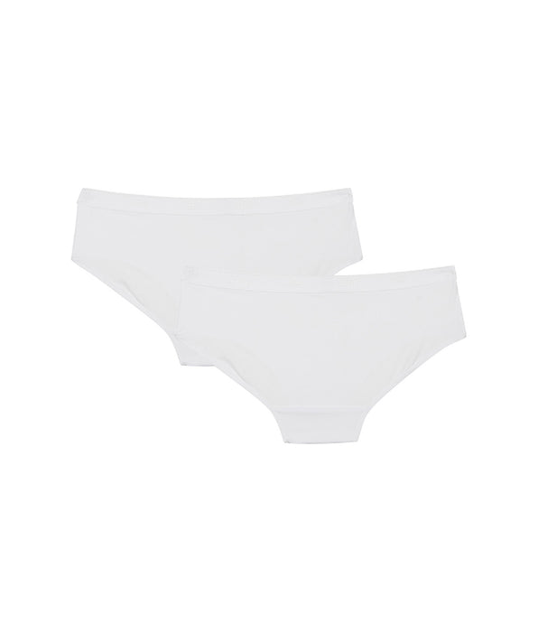 DIM 2er-Pack weiße Mädchenshortys aus Mikrofaser  – DIM Pocket Micro Girl