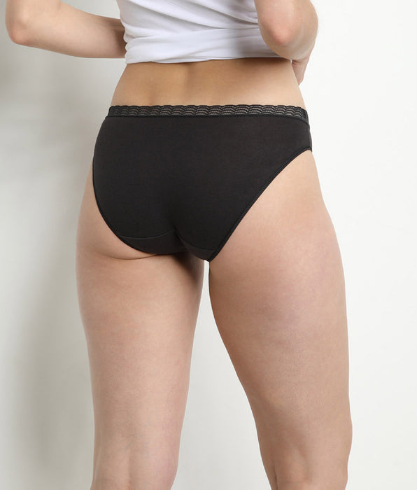 DIM Set van 2 zwart-witte dames slips DIM Fashion