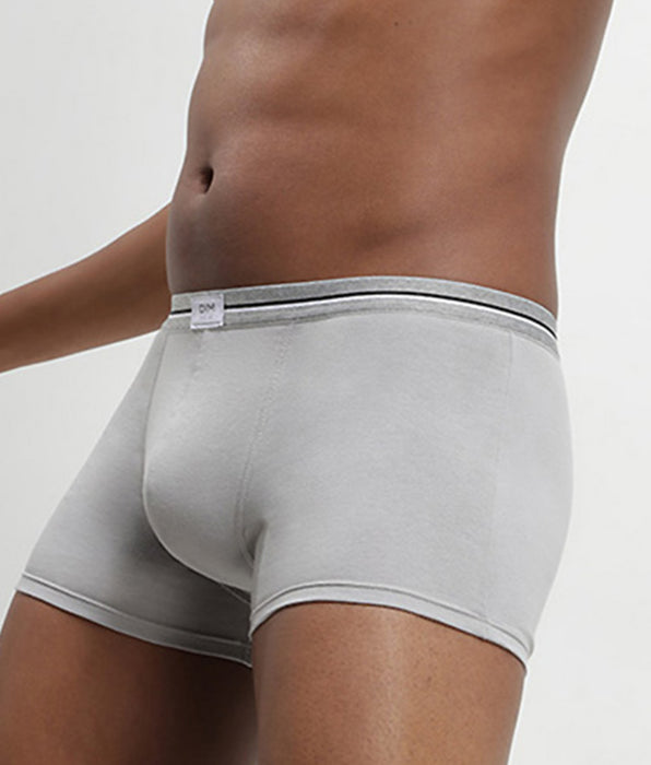 DIM ⁣⁢Lote de 3 boxers Homem Ultra Resist Algodão Stretch Azul Jean Cinzento⁤⁣