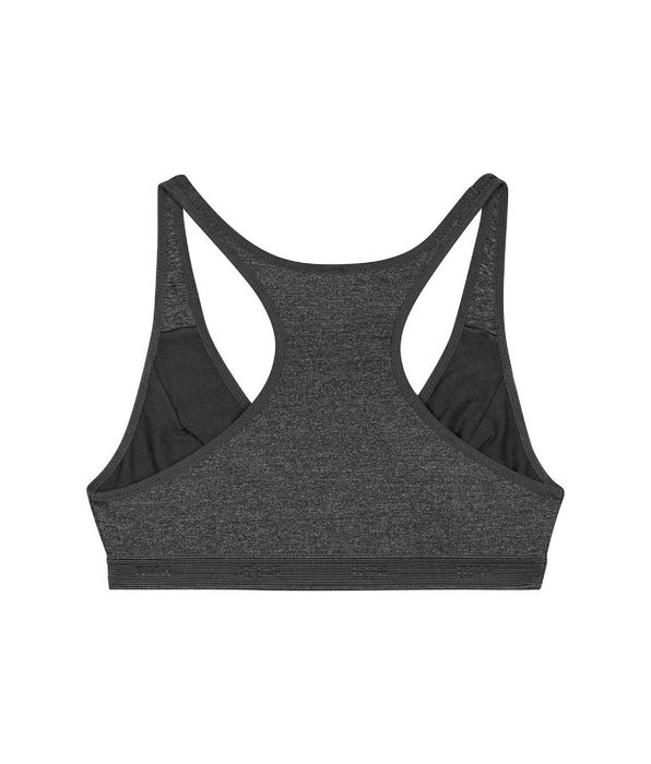 DIM Girls' microfiber sports bra in Dark Heather Grey Dim Micro