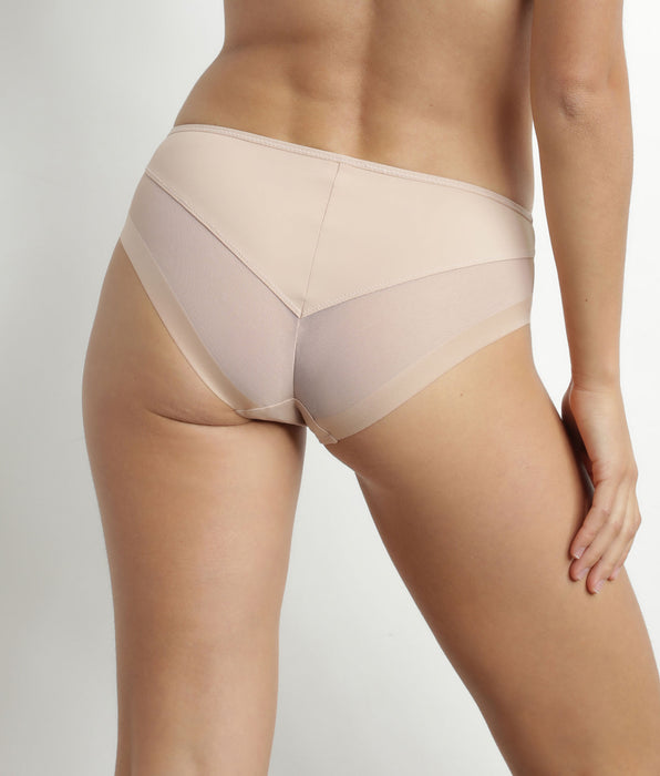 DIM Dim Generous nude microfibre and tulle briefs