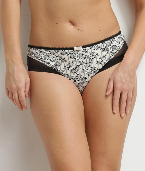 DIM Damenhöschen aus Mikrofaser und Tüll mit Palmenmuster Dim Generous