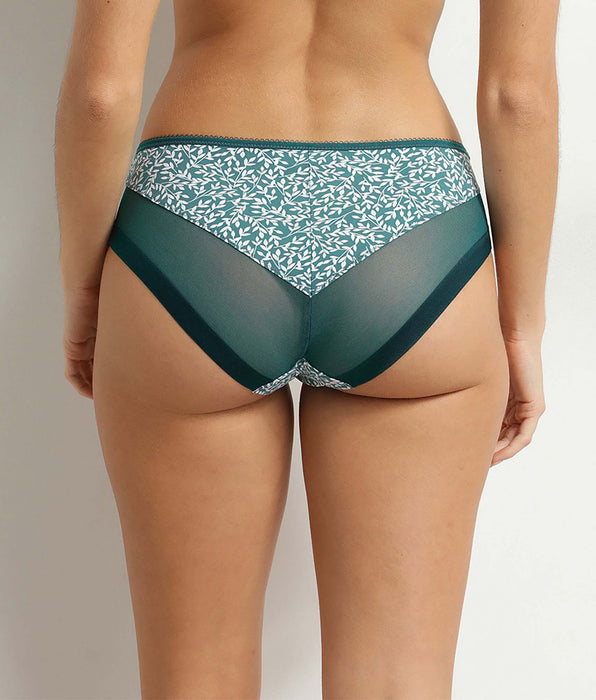 DIM Dim Generous women's microfibre and hydro green tulle briefs