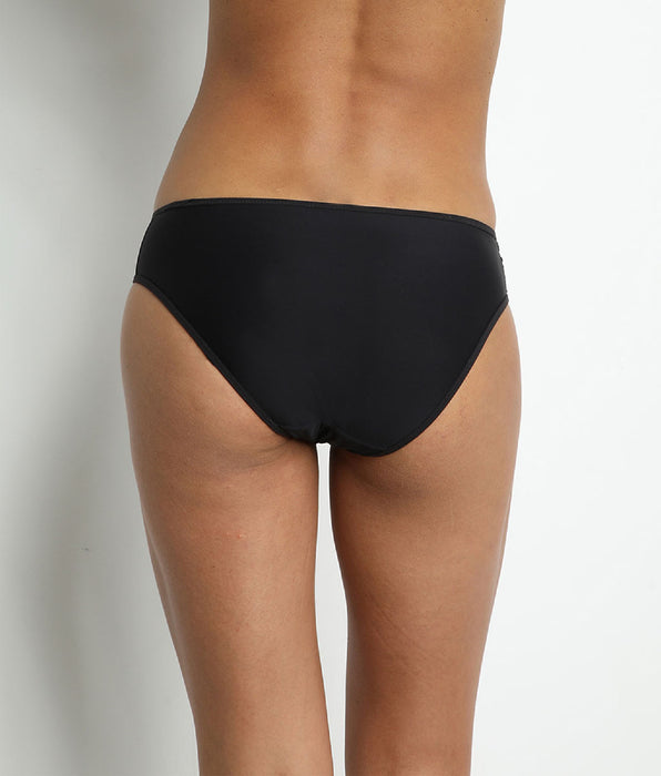 DIM Generous Broderie  black microfiber knickers