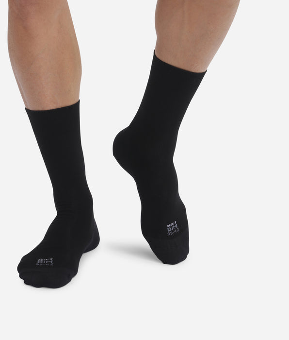 DIM Lot de 2 paires de chaussettes homme renforcées Noir Ultra Resist