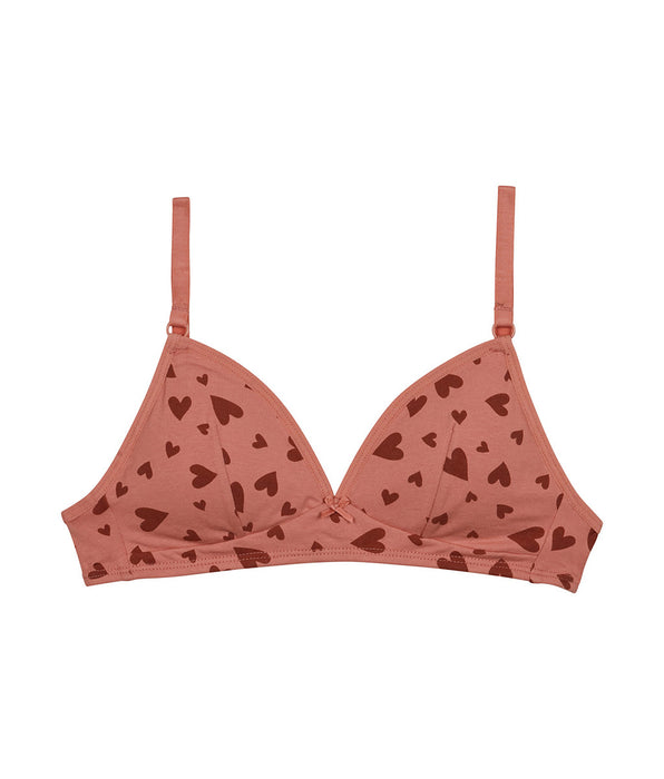 DIM Les Pockets wireless hearts print stretch cotton triangle bra
