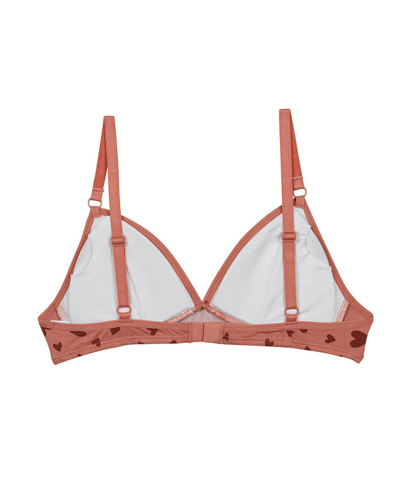 DIM Les Pockets wireless hearts print stretch cotton triangle bra