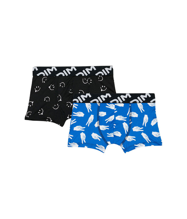 DIM Dim Micro Pack of 2 boys' boxers in recycled microfibre with peace motif
