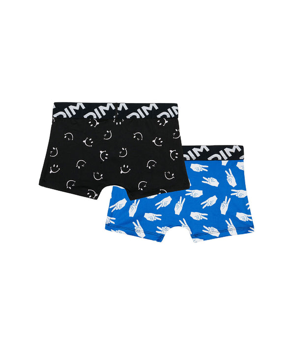 DIM Dim Micro Pack of 2 boys' boxers in recycled microfibre with peace motif