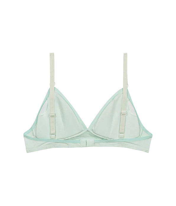 DIM Skin Care Pastel Blue wireless triangle bra in organic cotton