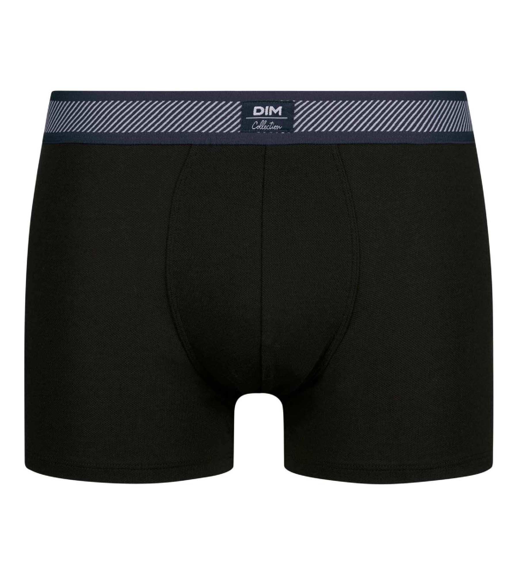 Boxer homme en coton modal à ceinture rayée Noir Dim Smart DIM