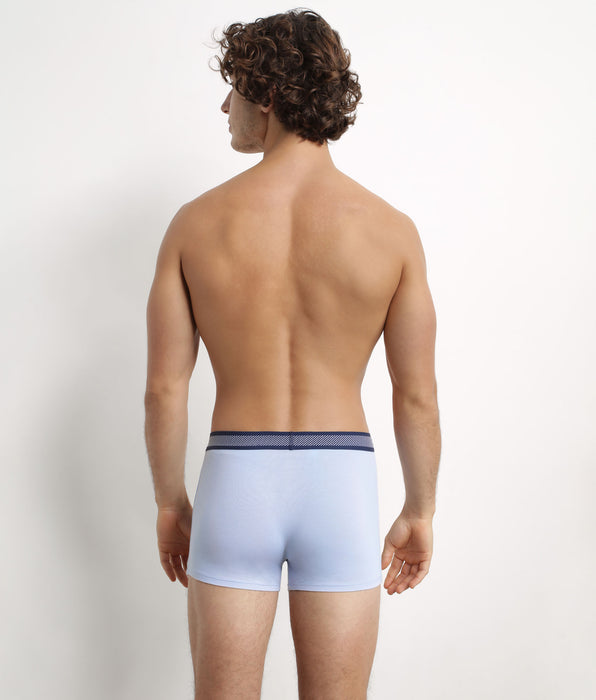 DIM Men's boxer shorts in modal cotton with striped waistband Blue Artic Dim Smart