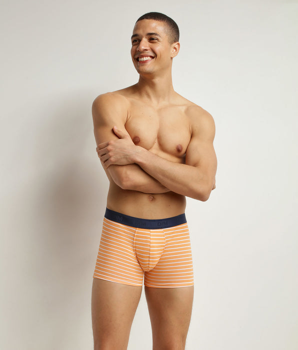 DIM Orangefarbene Boxershorts mit Streifen - DIM Fancy