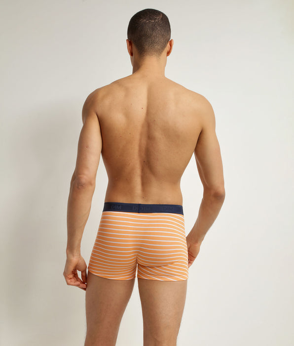 DIM Orangefarbene Boxershorts mit Streifen - DIM Fancy