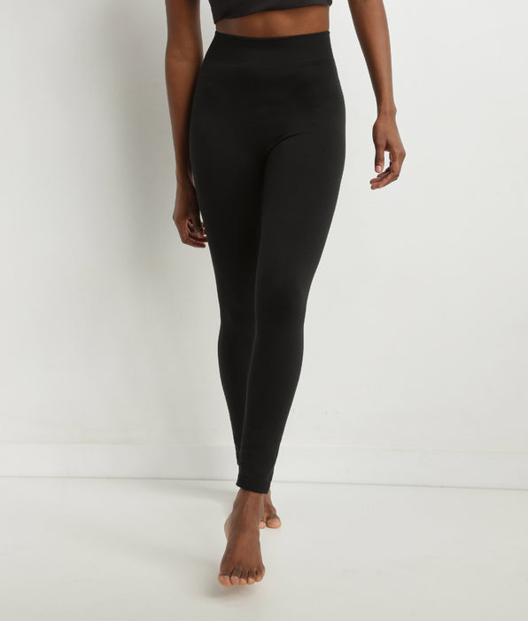 DIM Zwarte thermische legging met fleecevoering Dim Relax & Go voor dames