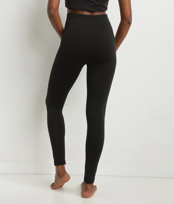 DIM Zwarte thermische legging met fleecevoering Dim Relax & Go voor dames