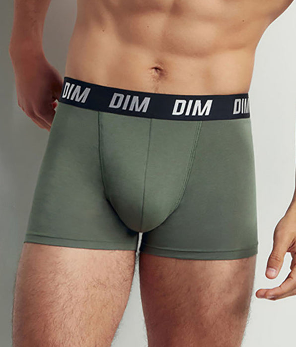 DIM Lot de 2 boxers homme à thermorégulation active Vert Regul Activ
