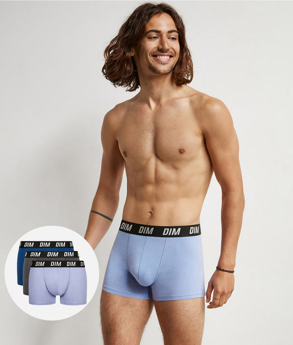 DIM 3er-Pack blau/graue Boxershorts mit Wärmeregulierung - Regul'Activ