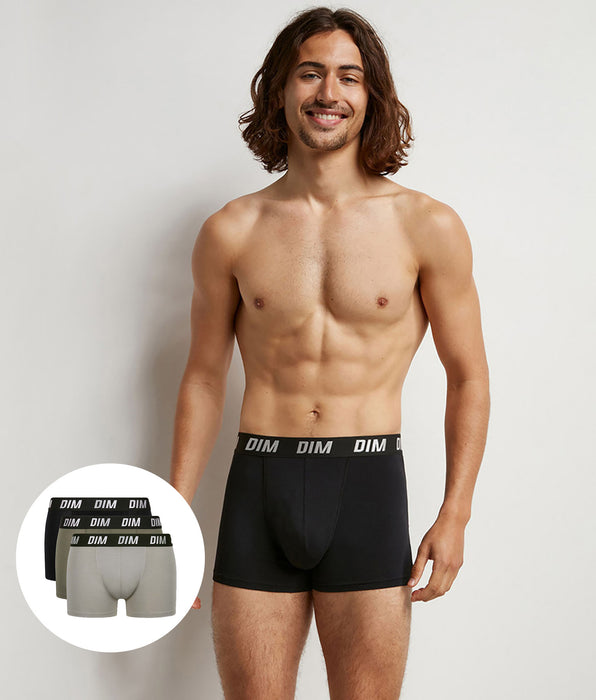 DIM Lot de 3 boxers homme à thermorégulation active Vert Regul Activ