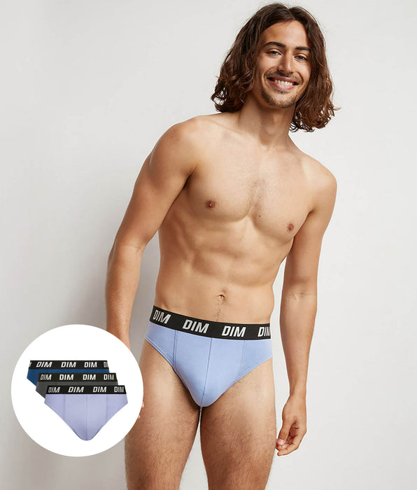 DIM Dim Sport Blue Pack of 3 men's briefs with active temperature regulation