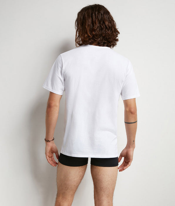 DIM 2er-Pack weiße T-Shirts mit V-Ausschnitt und Wärmeregulierung - Regul'Activ